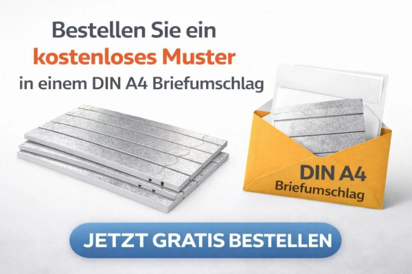 B1 nicht brennbar Trockenbau Fußbodenheizung 0,72 m² – kein Estrich – 30/20 mm