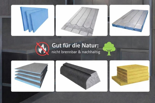 SET Fußbodenheizung – XPS-Platten 30 mm, Dämmung 3 mm, Heizrohr 16 × 2 mm