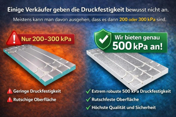 Fußbodenheizung Trockenbau 0,72 m² kein Trockenestrich 20 mm 16er Rohr 500kPa