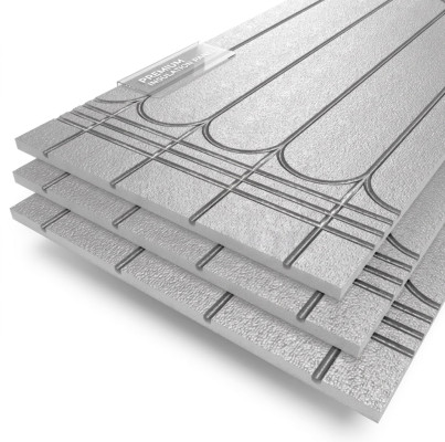 XPS Systemplatte für Wandheizung 120 x 60 cm, 30 mm, Aluminium, 500 kPa – Strahlungsheizung