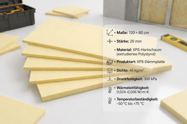 SET FBH Trockenbau – XPS 20/30 mm 0,72 m² + 2× Trittschalldämmung