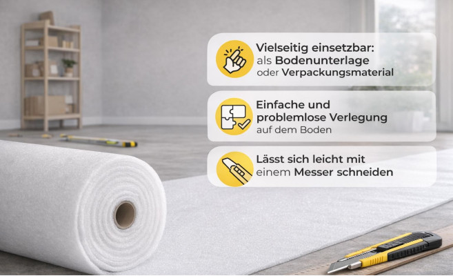 PE-Schaum Trittschalldämmung 2mm 3mm Rolle Parkett Laminat Dämmung