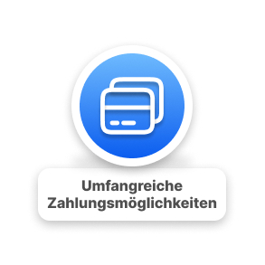 Umfangreiche Zahlungsmoglichkeiten